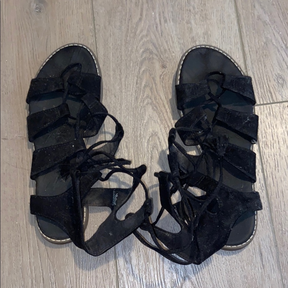 Old Navy Black Lace-Up Sandals